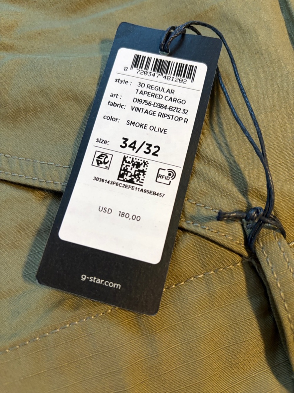 G-Star 3D Men’s Cargo Pants - Olive Green